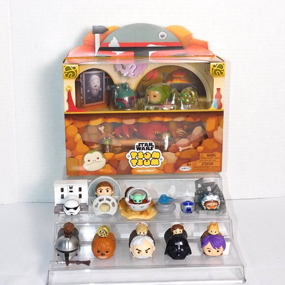 Star Wars Tsum Tsum Complete Set Vinyl 20+ Pce Darth Vader Luke Boba Fett NEW - Picture 1 of 16